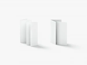 White 6 Flyers and Booklets Set - fold leaflet brochure 3D Model
