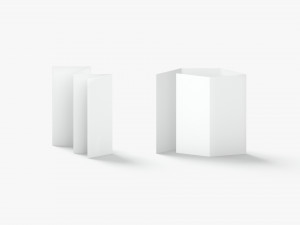White 6 Flyers and Booklets Set - fold leaflet brochure Modèle 3D