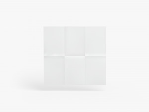 White Unfolded Booklets and Flyers - trifold flat map guide brochure 3D Model