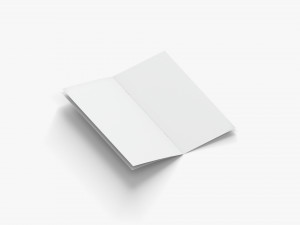 8 White Booklets and Flyers - open bifold map guide brochure 3D-Modell