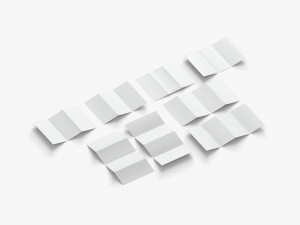 8 White Booklets and Flyers - bifold and trifold map guide brochure 3D Model