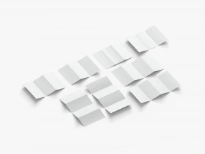 8 livretos e folhetos brancos - folheto com guia de mapas com duas e tr&ecirc;s dobras Modelo 3D