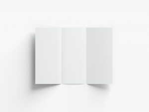 8 White Booklets and Flyers - bifold and trifold map guide brochure 3D 모델