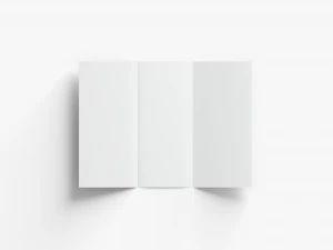 8 White Booklets and Flyers - bifold and trifold map guide brochure 3D Model