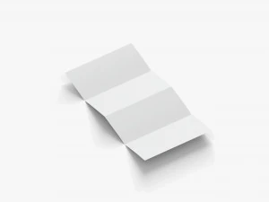 8 White Booklets and Flyers - bifold and trifold map guide brochure 3D Model