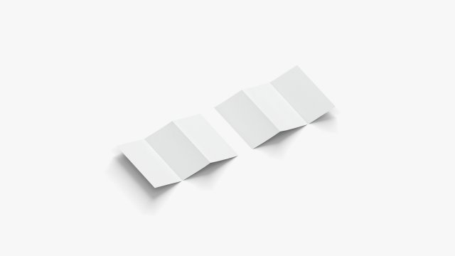 2 White Booklets and Flyers - bifold and trifold map guide brochure 3D Model .c4d .max .obj .3ds .fbx .stl .blend 