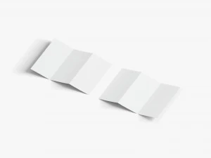 2 White Booklets and Flyers - bifold and trifold map guide brochure 3D Model