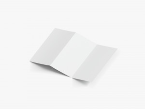 2 White Booklets and Flyers - bifold and trifold map guide brochure 3D Model