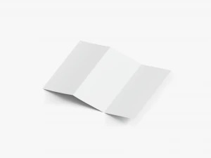 2 White Booklets and Flyers - bifold and trifold map guide brochure 3D Model