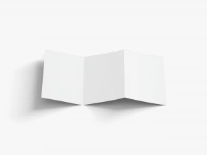 2 White Booklets and Flyers - bifold and trifold map guide brochure 3D Model