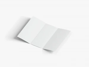 2 White Unfolded Booklets and Flyers - flat bifold map leaflet brochure 3D Model