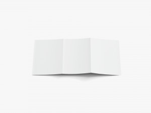 2 White Unfolded Booklets and Flyers - flat bifold map leaflet brochure Modèle 3D