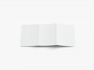 2 White Unfolded Booklets and Flyers - flat bifold map leaflet brochure 3D Model