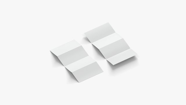 2 White Booklets and Flyers - trifold map chart brochure Modèle 3D .c4d .max .obj .3ds .fbx .stl .blend 