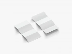 2 livretos e folhetos brancos - folheto de mapa com tr&ecirc;s dobras Modelo 3D