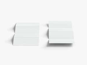 2 White Booklets and Flyers - trifold map chart brochure Modèle 3D