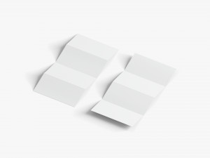 2 White Booklets and Flyers - trifold map chart brochure Modèle 3D