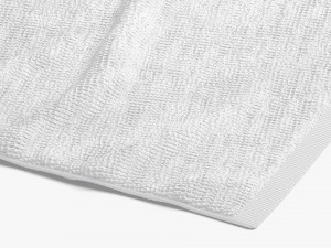 White Bath Towel Set - flat and crumpled beach pool towels 3D Model
