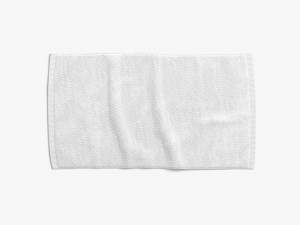 White Small Bath Towel Set - flat and crumpled shower beach towels Model 3D
