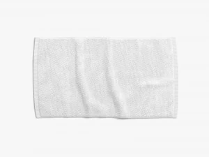 White Small Bath Towel Set - flat and crumpled shower beach towels 3D Model