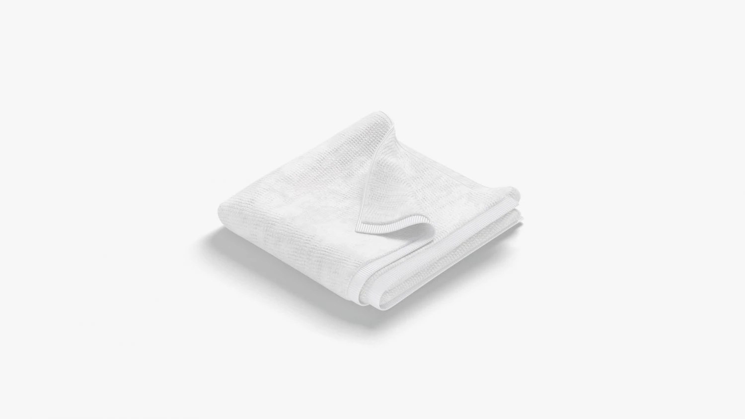 White Folded Bath Towel - terry shower beach towel 3D Model .c4d .max .obj .3ds .fbx .stl .blend
