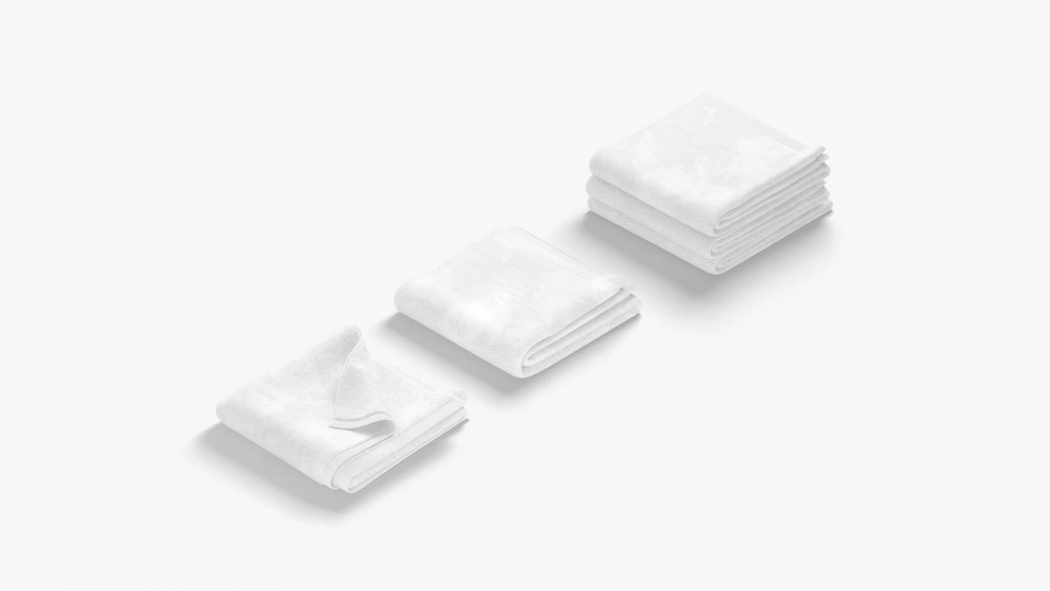 White Bath Towel stack - hotel spa wiper 3D Model .c4d .max .obj .3ds .fbx .stl .blend