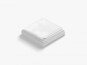 White Bath Towel stack - hotel spa wiper Model 3D