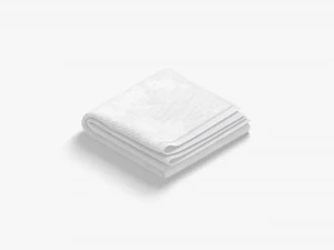White Bath Towel stack - hotel spa wiper 3D Model