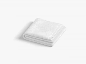 White Bath Towel stack - hotel spa wiper 3D Model