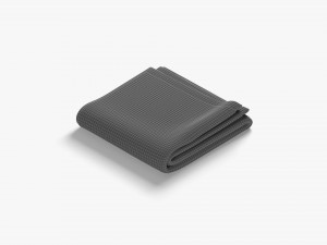 White Bath Towel stack - hotel spa wiper Model 3D