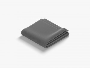 White Bath Towel stack - hotel spa wiper Model 3D