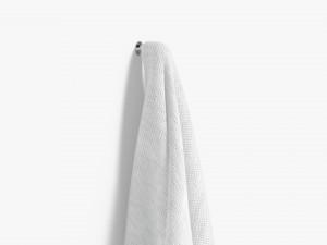 White Big Towel Hanging on Hook - hang bath spa sheet 3D Model