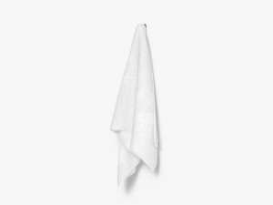 White Big Towel Hanging on Hook - hang bath spa sheet 3D Model