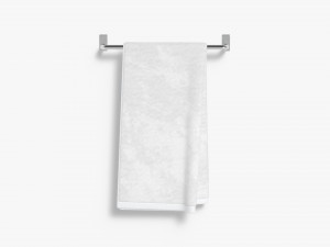 White Big Towel Hang Rail - hanged folded fiber absorb 3Dモデル