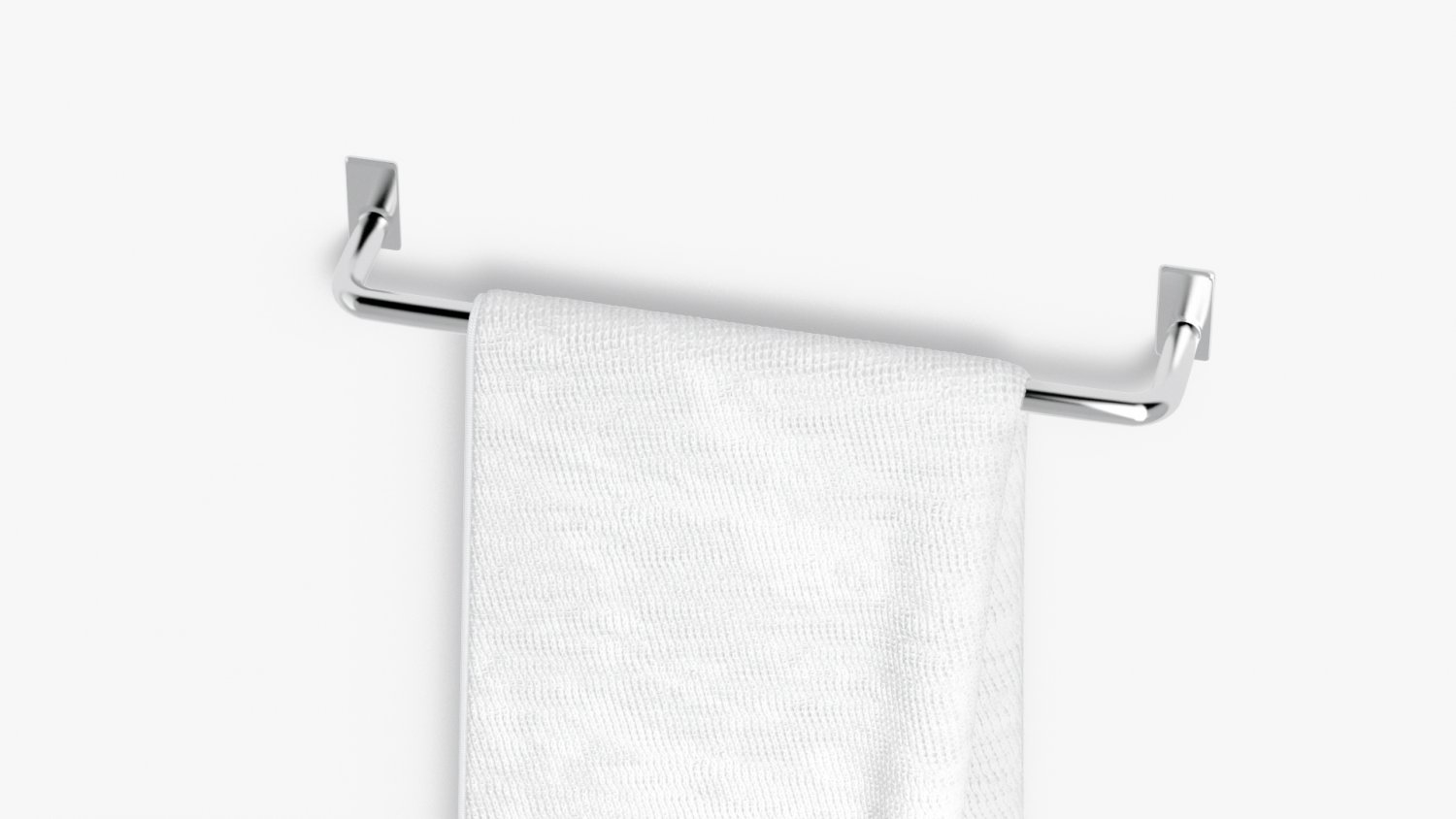 White Small and Big Towel Rail - hang bath towels sheet heated 3D