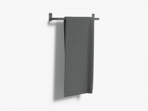 White Big Towel Hang Rail - hanged folded fiber absorb 3Dモデル