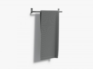 White Big Towel Hang Rail - hanged folded fiber absorb 3Dモデル