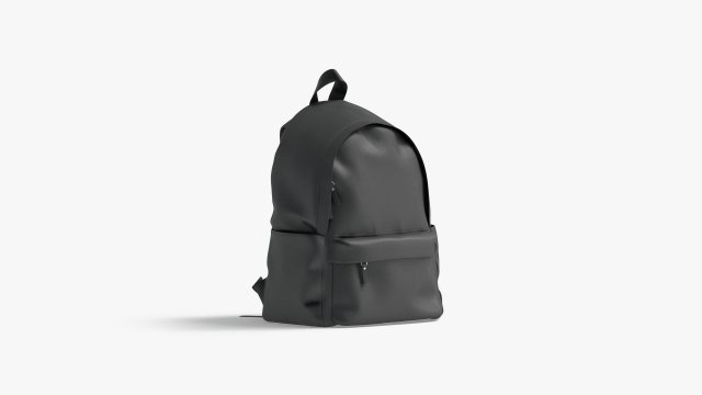 Black Backpack - travel school rucksack 3D Model .c4d .max .obj .3ds .fbx .stl .blend 