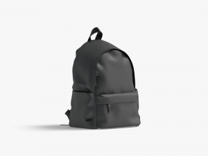 Black Backpack - travel school rucksack 3D Model