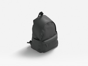 Black Backpack - travel school rucksack 3D Model