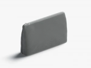 Black Canvas Pouch - linen zip bag 3D Model