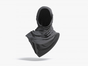 Black Hijab - woman muslim head cover Modelo 3D