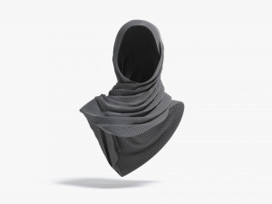 Black Hijab - woman muslim head cover Modelo 3D
