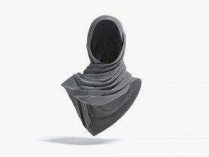 Black Hijab - woman muslim head cover Modelo 3D