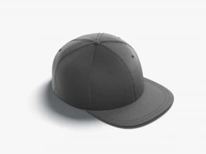 Black Snapback – спортивная кепка с плоским козырьком 3D Модель