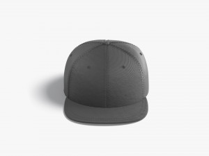 Black Snapback - sport cap with flat visor Modelo 3D