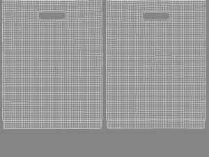 Black Die-cut Plastic Bag - handle packet 3D Model
