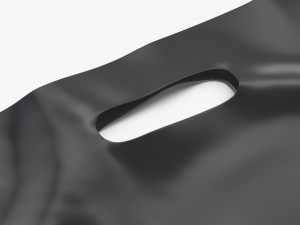 Black Wide Die-cut Plastic Bag - handle packet Modelo 3D