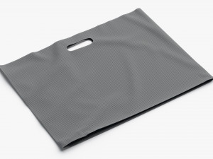 Black Wide Die-cut Plastic Bag - handle packet Modelo 3D