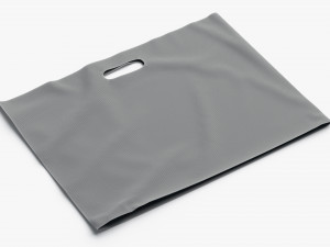 Black Wide Die-cut Plastic Bag - handle packet Modelo 3D